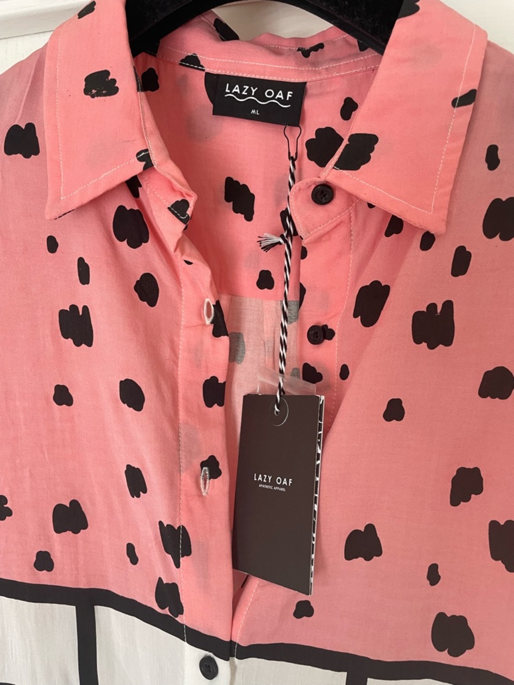 Lazy Oaf scribble brick shirt tunic NWT M/L - Picture 9 of 15